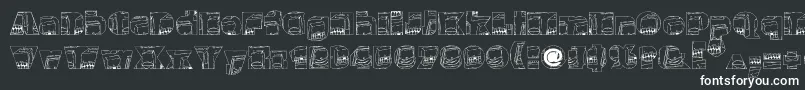 Monsterboxes-fontti – valkoiset fontit mustalla taustalla