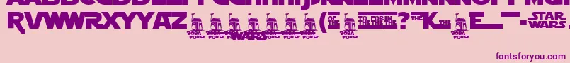 Stjldbl2-fontti – violetit fontit vaaleanpunaisella taustalla