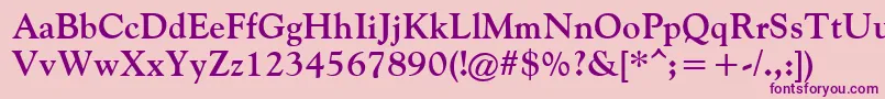 FilcoOldeStyleBold Font – Purple Fonts on Pink Background