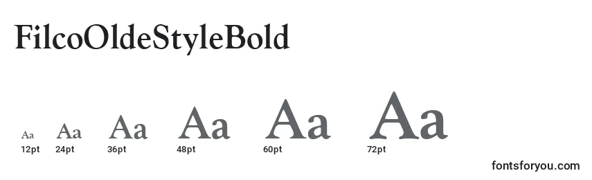 Размеры шрифта FilcoOldeStyleBold