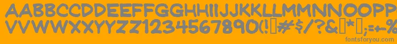 Jeffreyprint Font – Gray Fonts on Orange Background