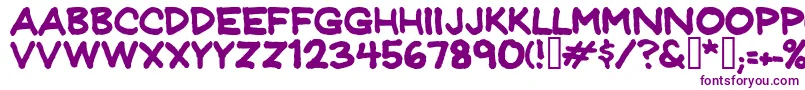 Jeffreyprint Font – Purple Fonts on White Background