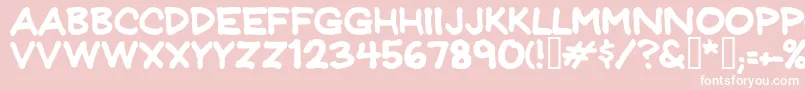 Jeffreyprint Font – White Fonts on Pink Background