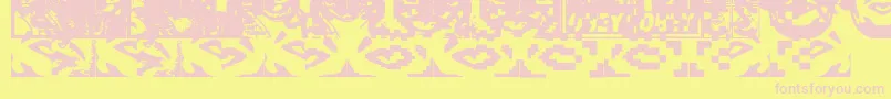 En savoir plus sur la police Obeyessence Police Obeyessence – polices roses sur fond jaune