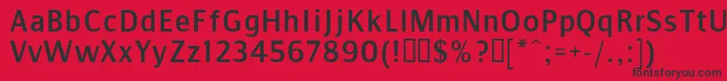 フォントCommunistSans – 赤い背景に黒い文字
