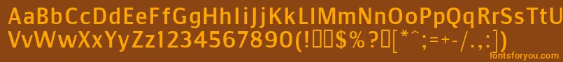 CommunistSans Font – Orange Fonts on Brown Background