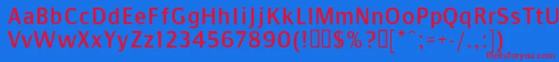 CommunistSans Font – Red Fonts on Blue Background