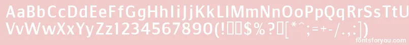フォントCommunistSans – ピンクの背景に白い文字