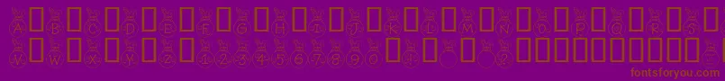 Rmbunny ffy-Schriftart – Braune Schriften auf violettem Hintergrund