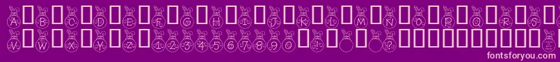 Rmbunny ffy Font – Pink Fonts on Purple Background