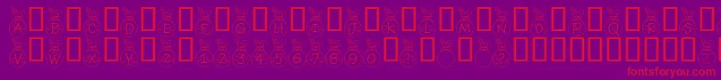 Rmbunny ffy Font – Red Fonts on Purple Background