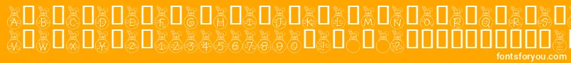 Rmbunny ffy Font – White Fonts on Orange Background