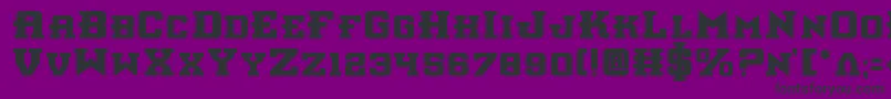 Interceptorb Font – Black Fonts on Purple Background