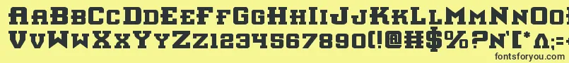 Interceptorb Font – Black Fonts on Yellow Background