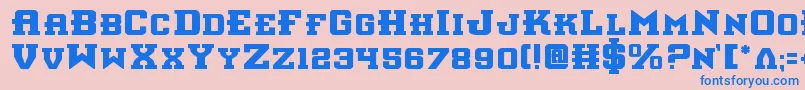 Interceptorb Font – Blue Fonts on Pink Background