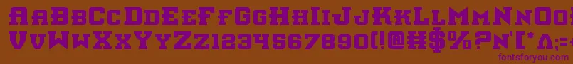 Interceptorb Font – Purple Fonts on Brown Background