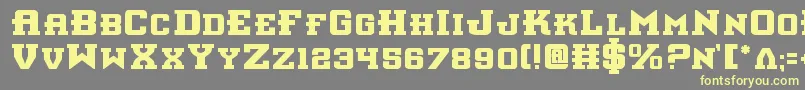 Interceptorb Font – Yellow Fonts on Gray Background