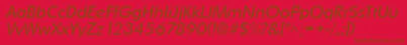 OrnitonslhItalic Font – Brown Fonts on Red Background