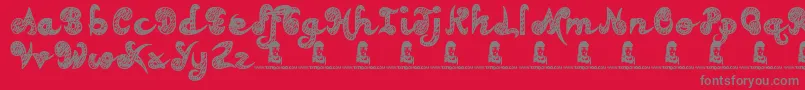 TeenageDreams Font – Gray Fonts on Red Background