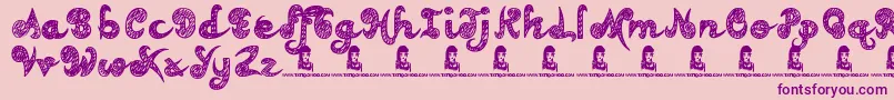 TeenageDreams Font – Purple Fonts on Pink Background