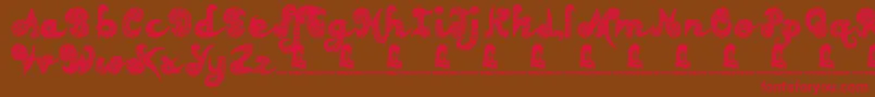 TeenageDreams Font – Red Fonts on Brown Background