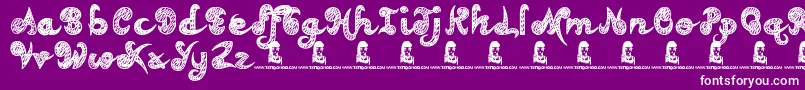 TeenageDreams Font – White Fonts on Purple Background