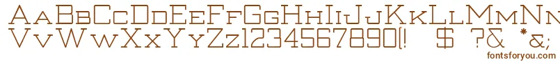 Thanatos-fontti – ruskeat fontit valkoisella taustalla