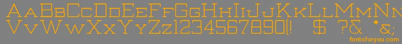 Thanatos Font – Orange Fonts on Gray Background