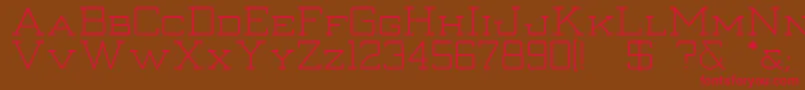 Thanatos Font – Red Fonts on Brown Background