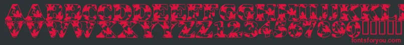 fuente LmsOhCanada – Fuentes Rojas Sobre Fondo Negro