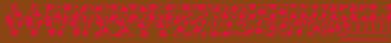 LmsOhCanada Font – Red Fonts on Brown Background