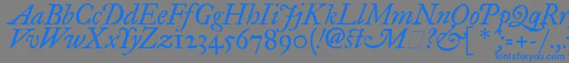 More about ImFellGreatPrimerItalic Font ImFellGreatPrimerItalic Font – Blue Fonts on Gray Background