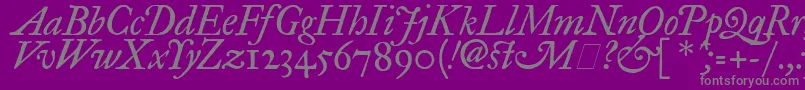 ImFellGreatPrimerItalic Font – Gray Fonts on Purple Background