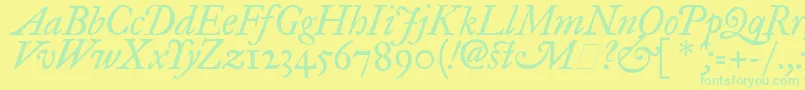 More about ImFellGreatPrimerItalic Font ImFellGreatPrimerItalic Font – Green Fonts on Yellow Background