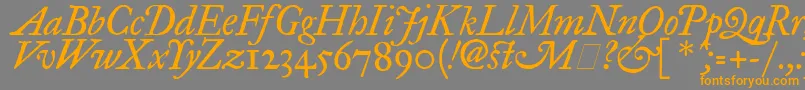 ImFellGreatPrimerItalic Font – Orange Fonts on Gray Background