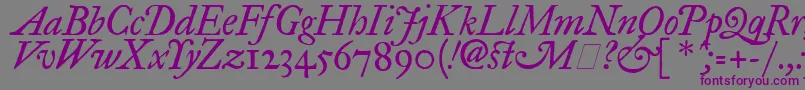More about ImFellGreatPrimerItalic Font ImFellGreatPrimerItalic Font – Purple Fonts on Gray Background