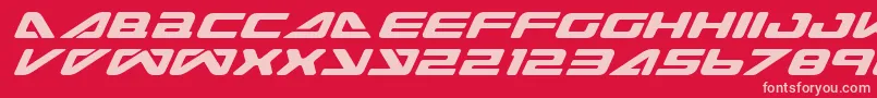 フォントSeaDog2001Italic – 赤い背景にピンクのフォント