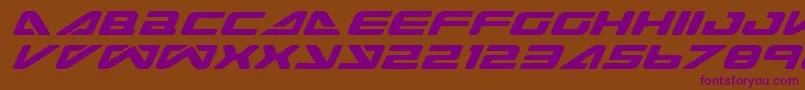 SeaDog2001Italic Font – Purple Fonts on Brown Background