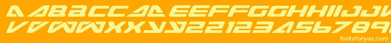 SeaDog2001Italic Font – Yellow Fonts on Orange Background