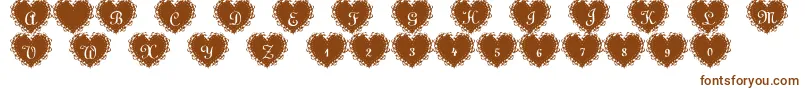 SummersLacehearts Font – Brown Fonts on White Background