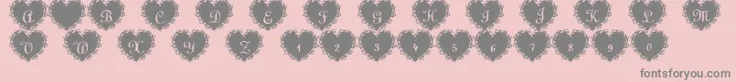 SummersLacehearts Font – Gray Fonts on Pink Background