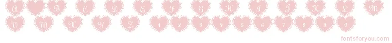 SummersLacehearts Font – Pink Fonts on White Background