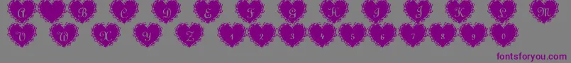 SummersLacehearts Font – Purple Fonts on Gray Background