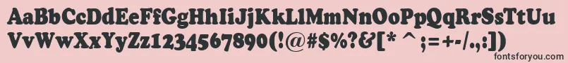 ACooperblacknr Font – Black Fonts on Pink Background