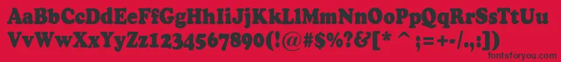 ACooperblacknr Font – Black Fonts on Red Background