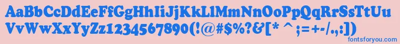 ACooperblacknr Font – Blue Fonts on Pink Background