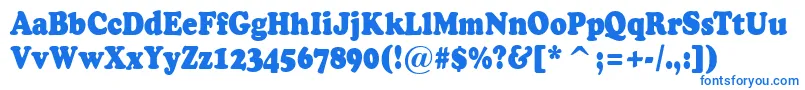 ACooperblacknr Font – Blue Fonts on White Background