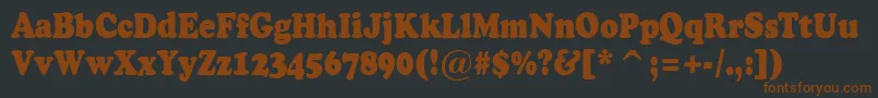 ACooperblacknr Font – Brown Fonts on Black Background