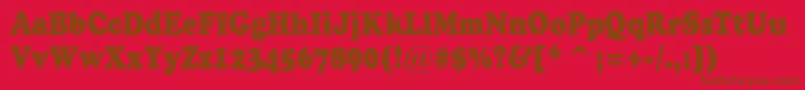 ACooperblacknr Font – Brown Fonts on Red Background