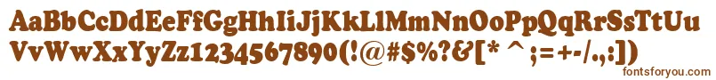 ACooperblacknr-fontti – ruskeat fontit valkoisella taustalla